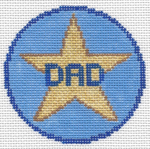 click here to view larger image of Dad Star Merit/Demerit Badge (hand painted canvases)