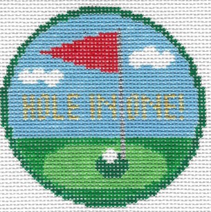 click here to view larger image of Hole in One Merit/Demerit Badge (hand painted canvases)