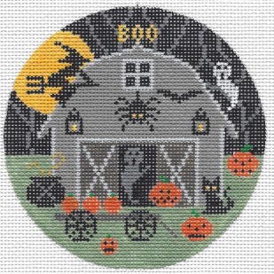click here to view larger image of Halloween Barn (hand painted canvases)