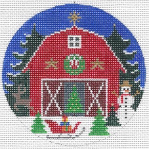 click here to view larger image of Christmas Barn (hand painted canvases)