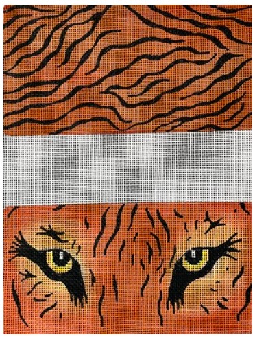 click here to view larger image of Tiger Eyeglass Case (hand painted canvases)