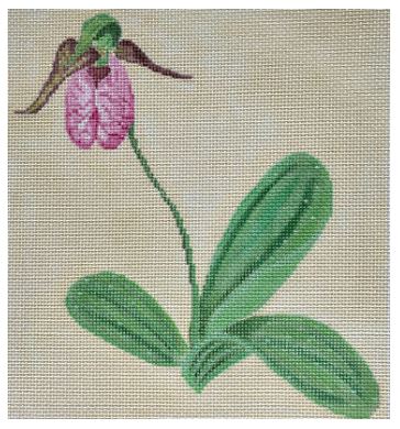 click here to view larger image of Pink Ladys Slipper (hand painted canvases)