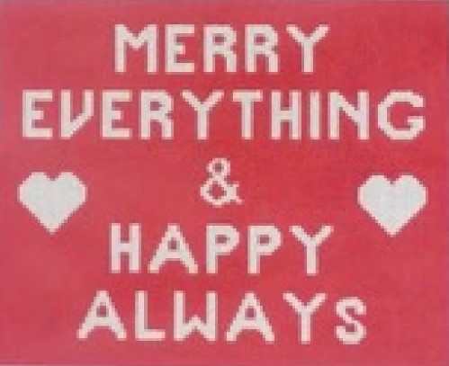 click here to view larger image of Merry Everything & Happy Always - Red  (hand painted canvases)