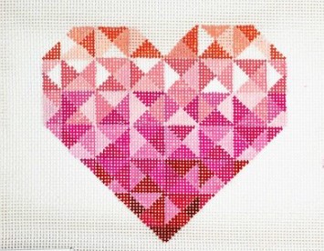click here to view larger image of Quilt Heart (hand painted canvases)