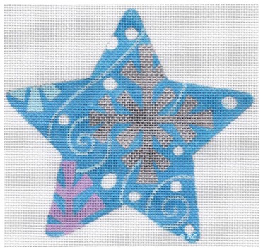 click here to view larger image of Snowflake Star (hand painted canvases)