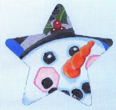 click here to view larger image of Snowman Star (hand painted canvases)