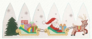 click here to view larger image of Carousel - Santa Arrives (hand painted canvases)