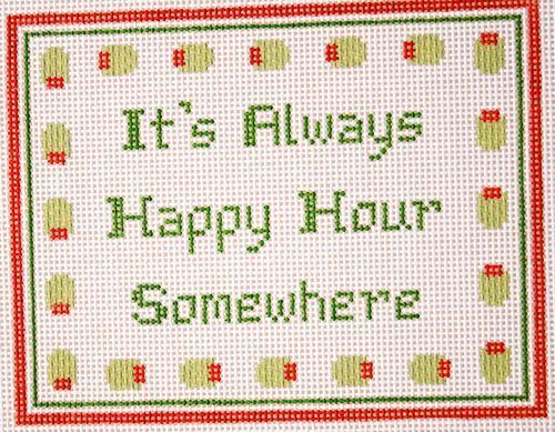 click here to view larger image of Happy Hour Somewhere (hand painted canvases)