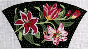click here to view larger image of Fan Clutch - Tiger Lilies (hand painted canvases)