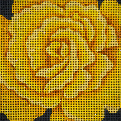 click here to view larger image of Midas Touch Rose (hand painted canvases)