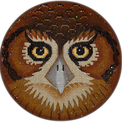 click here to view larger image of Small Owl Ornament (hand painted canvases)