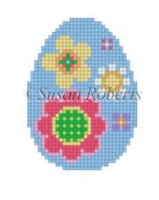 click here to view larger image of Flower Pops Egg (hand painted canvases)