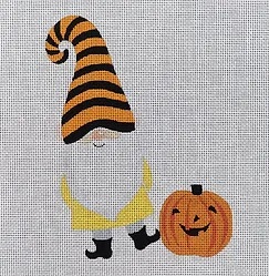 click here to view larger image of Halloween Gnome/Pumpkin (hand painted canvases)