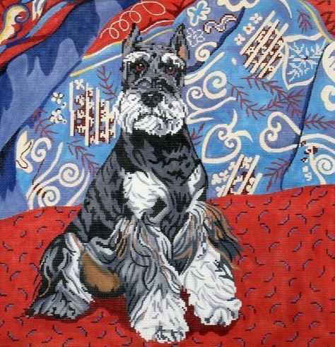 click here to view larger image of Schnauzer (hand painted canvases)