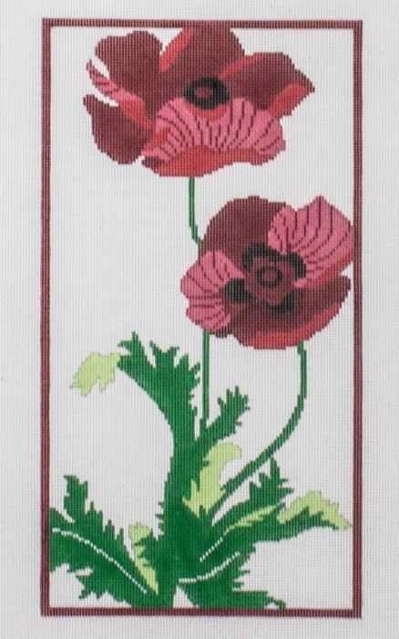click here to view larger image of Two Poppies (hand painted canvases)