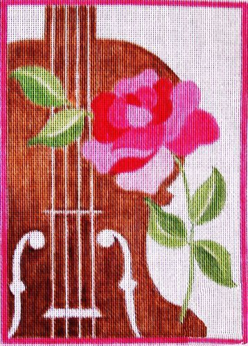 click here to view larger image of Cello and Rose (hand painted canvases)