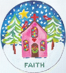 click here to view larger image of FAITH Pink Church (hand painted canvases 2)