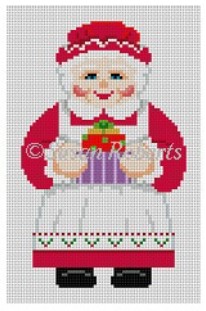 click here to view larger image of Mrs Claus w/Present (hand painted canvases)