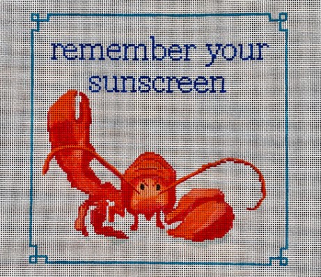 click here to view larger image of Remember Your Sunscreen (hand painted canvases)