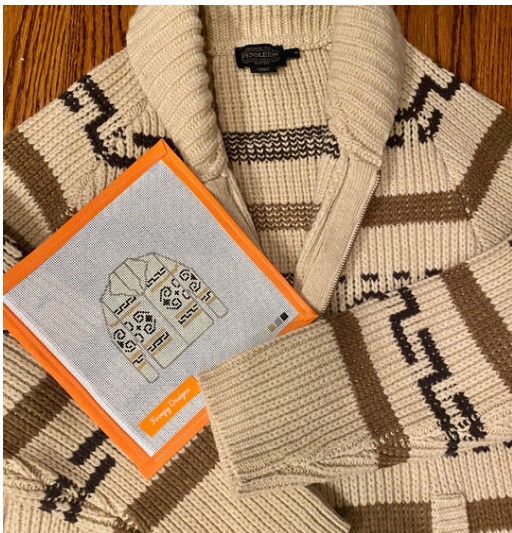click here to view larger image of Westerly/Lebowski Sweater (hand painted canvases)