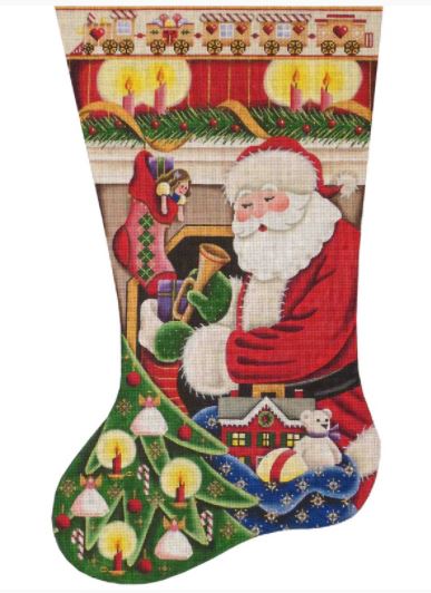 click here to view larger image of Filling Stockings Girl - 13M (hand painted canvases)