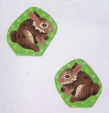 click here to view larger image of Brown Bunny/Two-Sided/Lime Green Background (hand painted canvases)
