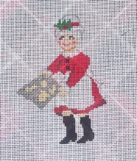click here to view larger image of Mrs Claus Baking  (hand painted canvases)