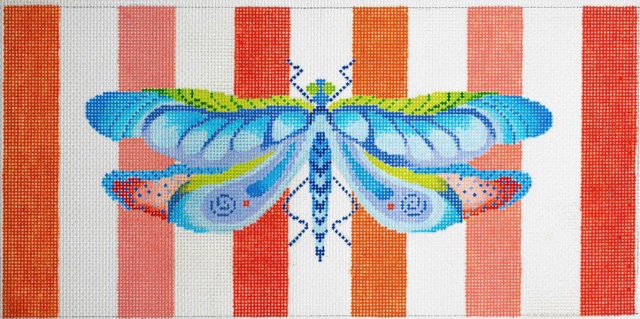 click here to view larger image of Dragonfly w/Stripes (hand painted canvases)