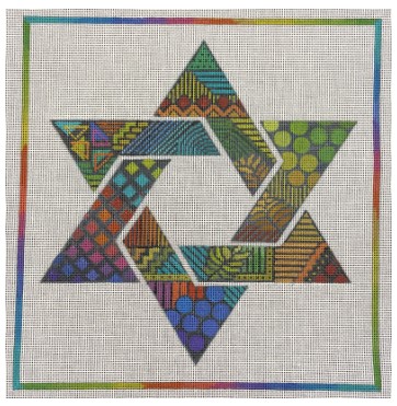 click here to view larger image of Prism Star of David (hand painted canvases)