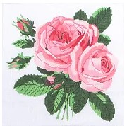 click here to view larger image of Large English Rose (hand painted canvases)
