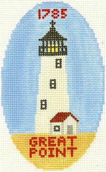 click here to view larger image of Great Point Lighthouse Ornament (hand painted canvases)
