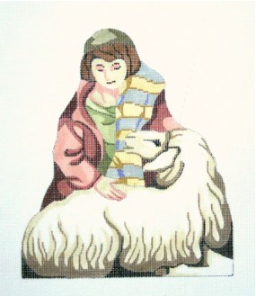 click here to view larger image of Nativity - Kneeling Shepherd (hand painted canvases)