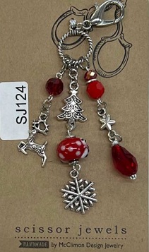 click here to view larger image of Scissor Jewels - Red Snowman and Christmas (accessories)