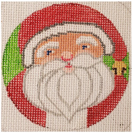 click here to view larger image of Button Cover - Santa (hand painted canvases)