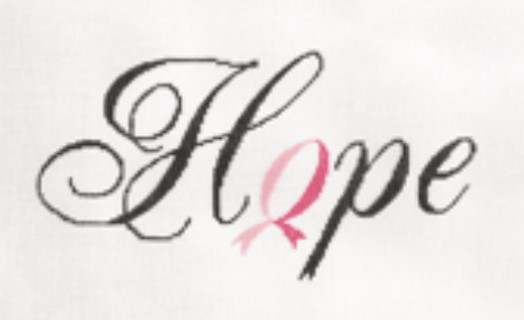 click here to view larger image of Cursive Hope for a Cure (hand painted canvases)