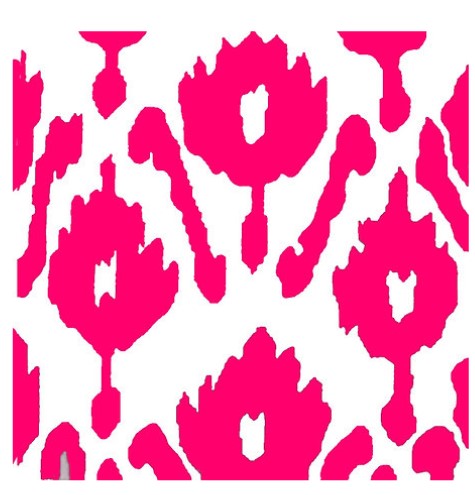 click here to view larger image of Ikat Lima/Hot Pink (hand painted canvases)