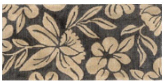 click here to view larger image of Black and Tan Floral Clutch  (hand painted canvases)