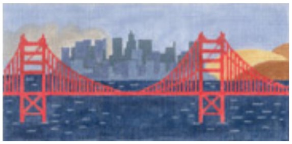 click here to view larger image of Golden Gate Bridge Clutch  (hand painted canvases)