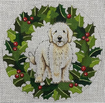 click here to view larger image of Goldendoodle Ornament (hand painted canvases)