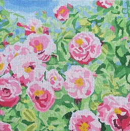 click here to view larger image of Summers Day - Rose (hand painted canvases)