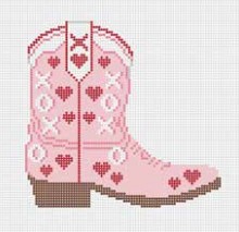 click here to view larger image of Baby Cowgirl Boot (hand painted canvases)