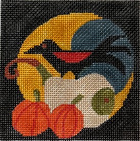 click here to view larger image of Crow on Gourd (hand painted canvases)