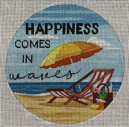 click here to view larger image of Happiness Comes in Waves (hand painted canvases)