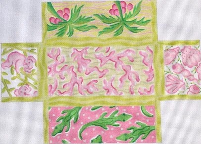 click here to view larger image of Lilly-Inspired Brick Cover  (hand painted canvases 2)