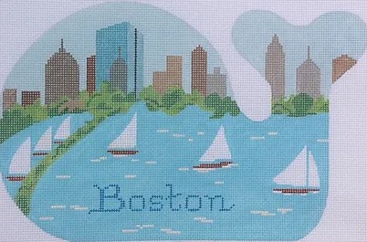 click here to view larger image of Boston Charles River Basin Whale  (hand painted canvases 2)