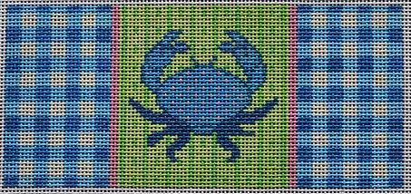 click here to view larger image of Blue Crab/Gingham Insert  (printed canvas)
