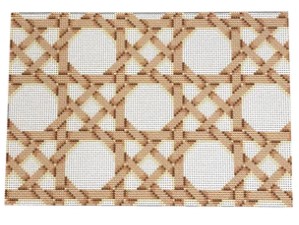 click here to view larger image of Wicker Caning Pattern Clutch (printed canvas)