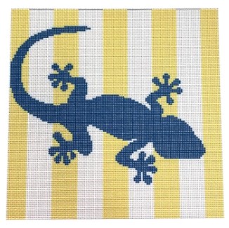 click here to view larger image of Geckos Stencil/Yellow (printed canvas)