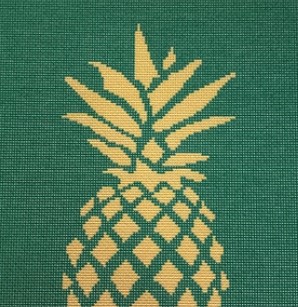 click here to view larger image of Pineapple Stencil/Green (printed canvas)