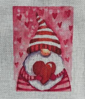 click here to view larger image of Gnome holding Heart  (printed canvas)
